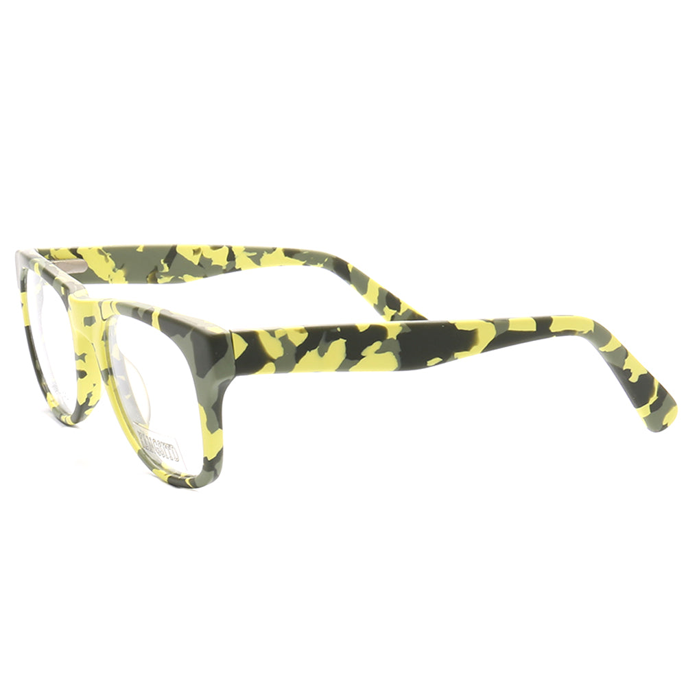 Spencer | Modern Camo Patterned Acetate Eyeglass Frames for Women | Square Mens Camouflage Glasses Online