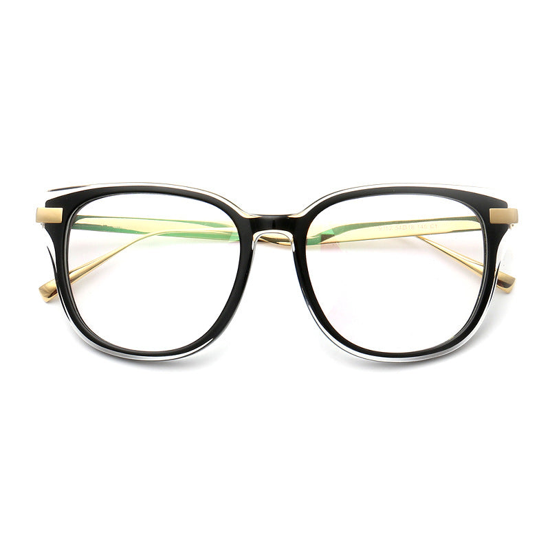 Bessie | Modern Stylish Round Full Rim Eyeglasses | Lightweight Titanium & Acetate Frame