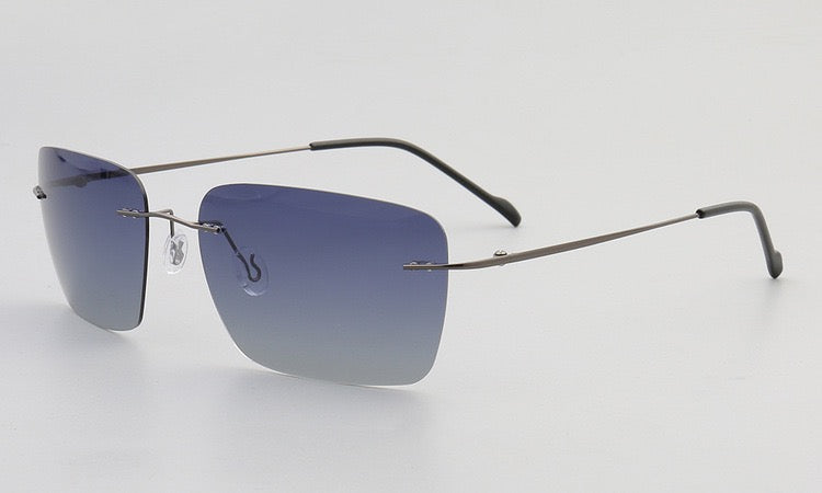 Theodore｜Rectangle Rimless Sunglasses Polarized UV400