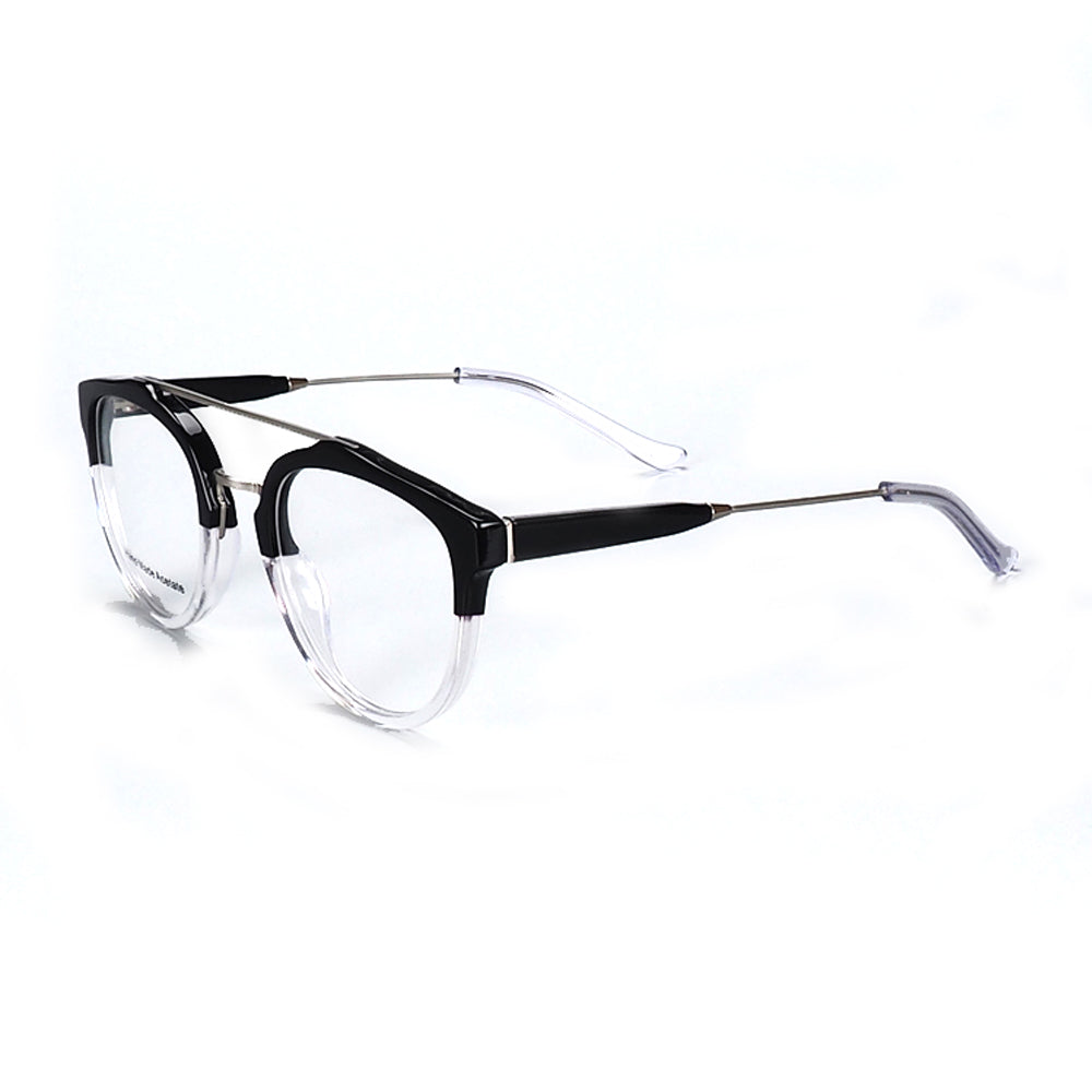 League | Double Bridge Acetate Mens Glasses | Retro Round Womens Eyeglasses Frames