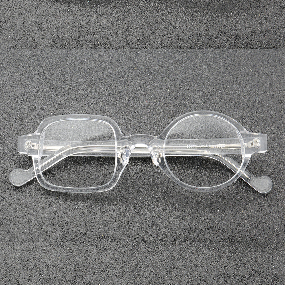 Archer | Stylish Men Mismatch Eyeglasses | Funky Vintage Square Round Glasses Frames Women