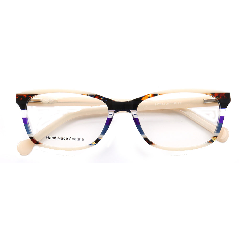 Hilda | Fashionable Acetate Glasses For Women | Pink Striped Eyeglasses Frames Online