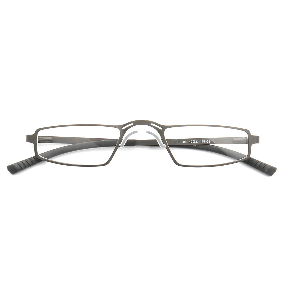 Edward | Full Rim Rectangle Shaped Metal Glasses | Modern Business Design