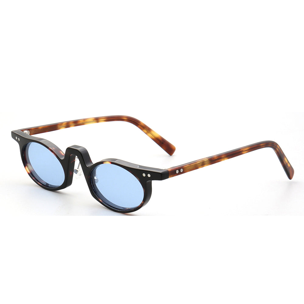 Revive | Retro Oval Shaped Polarized Sunglasses | Vintage Raised Bridge Frame Design