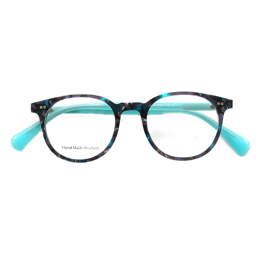 Grace | Round Patterned Acetate Eyeglasses Frames Online | Modern Womens Floral Glasses Frames