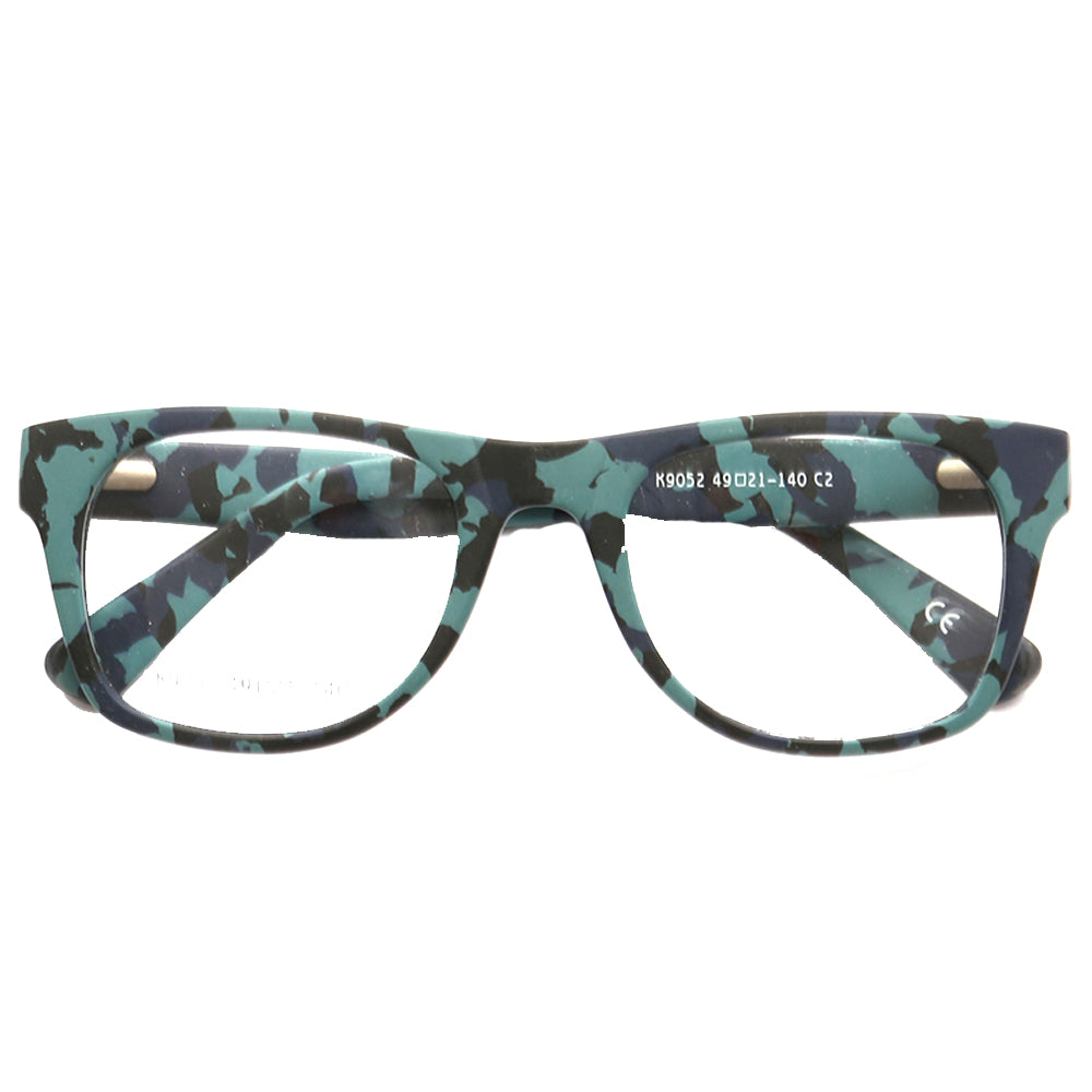 Spencer | Modern Camo Patterned Acetate Eyeglass Frames for Women | Square Mens Camouflage Glasses Online