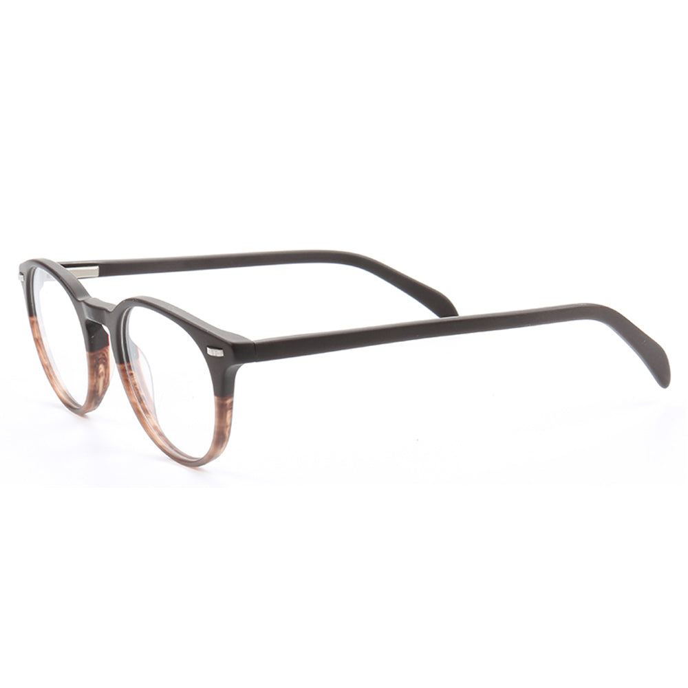 Axel | Classic Round Acetate Glasses w/ Tortoise Shell Design | Unisex Frame For Men & Women