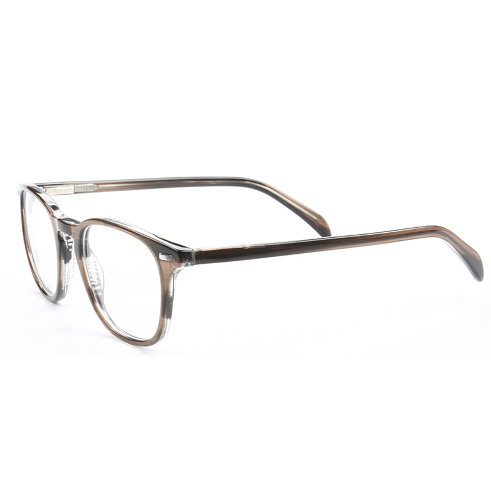 Stetson | Round Full Rim Two Tone Womens Square Eyewear | Retro Brown Mens Glasses Frames Online