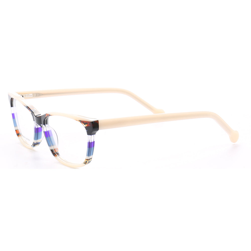 Hilda | Fashionable Acetate Glasses For Women | Pink Striped Eyeglasses Frames Online