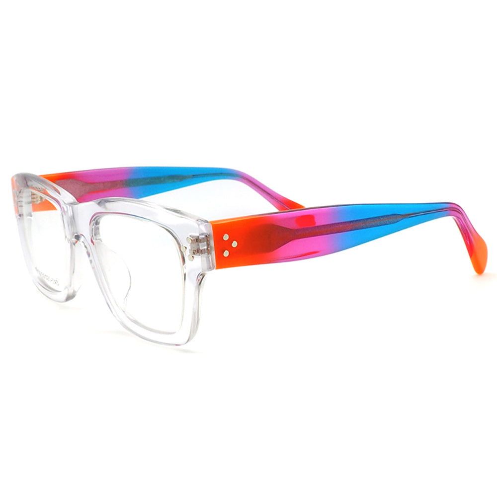 Gradient | Square Full Rim Acetate Eyeglasses | Colorful Fashionable Glasses For Men & Women