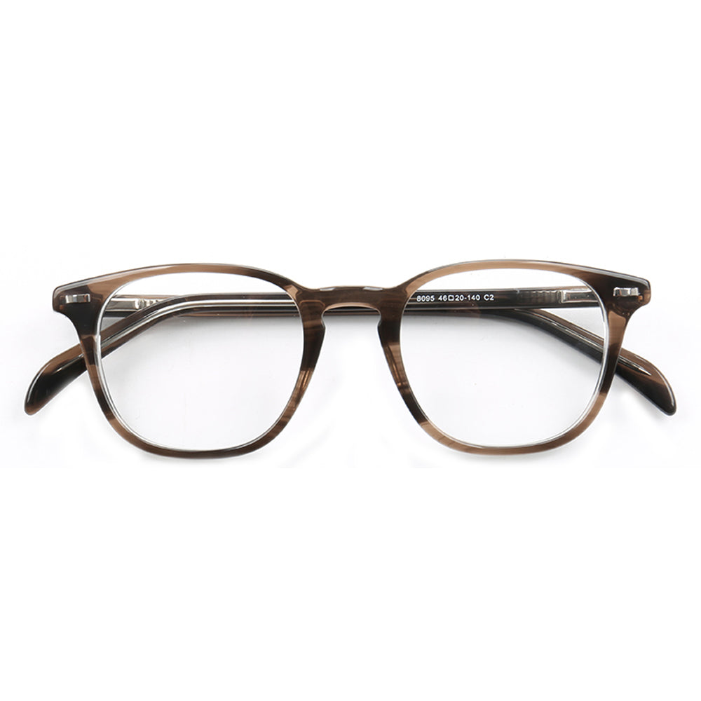Stetson | Round Full Rim Two Tone Womens Square Eyewear | Retro Brown Mens Glasses Frames Online