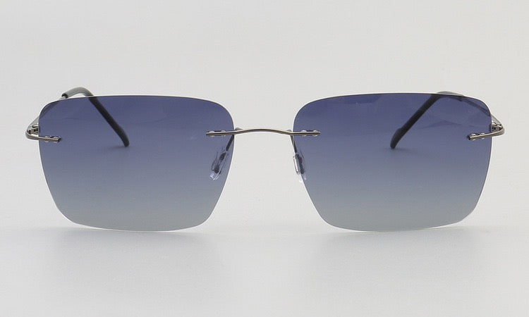 Theodore｜Rectangle Rimless Sunglasses Polarized UV400