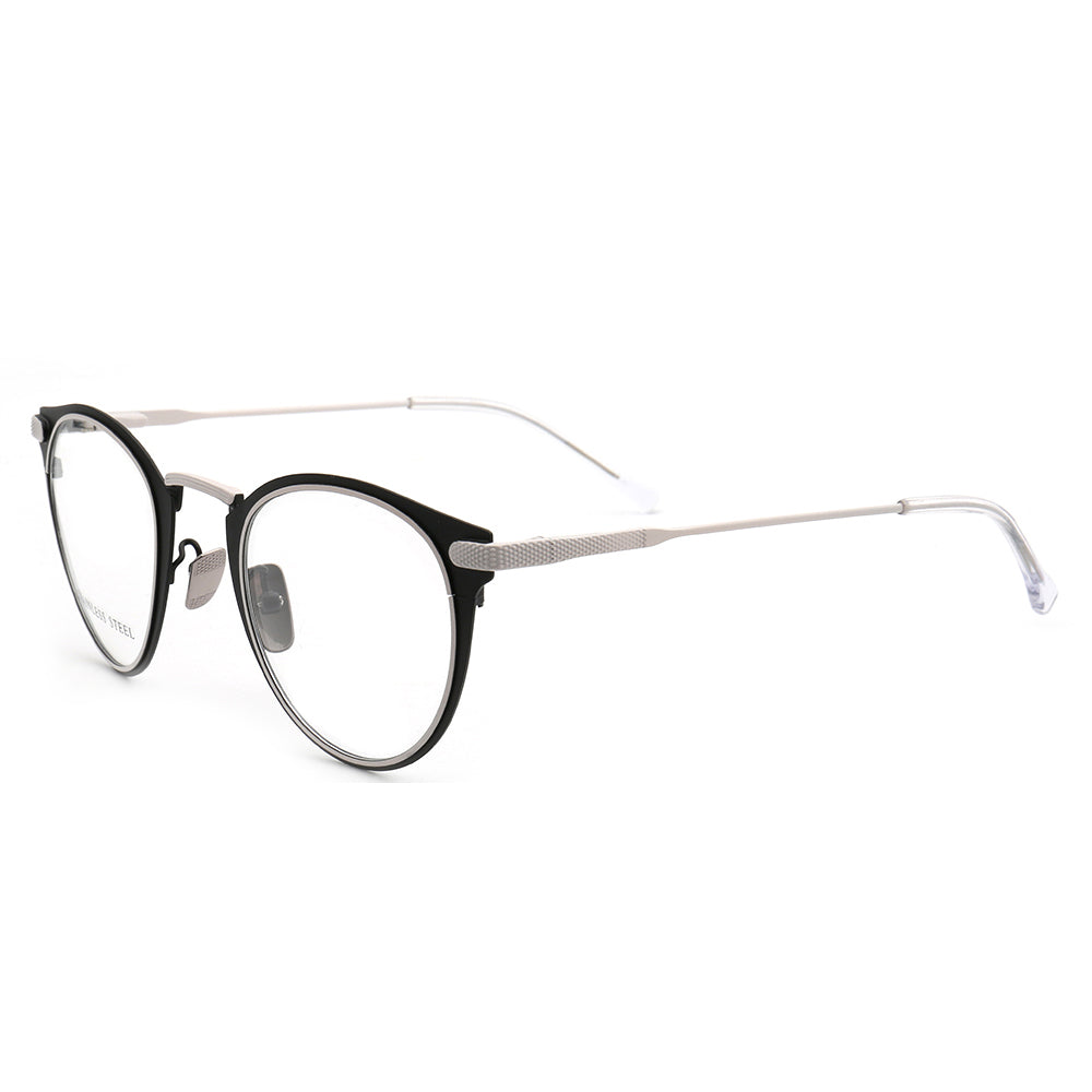 Tate | Vintage Round Stainless Steel Eyeglasses For Men & Women | Lightweight Modern Glasses Frames
