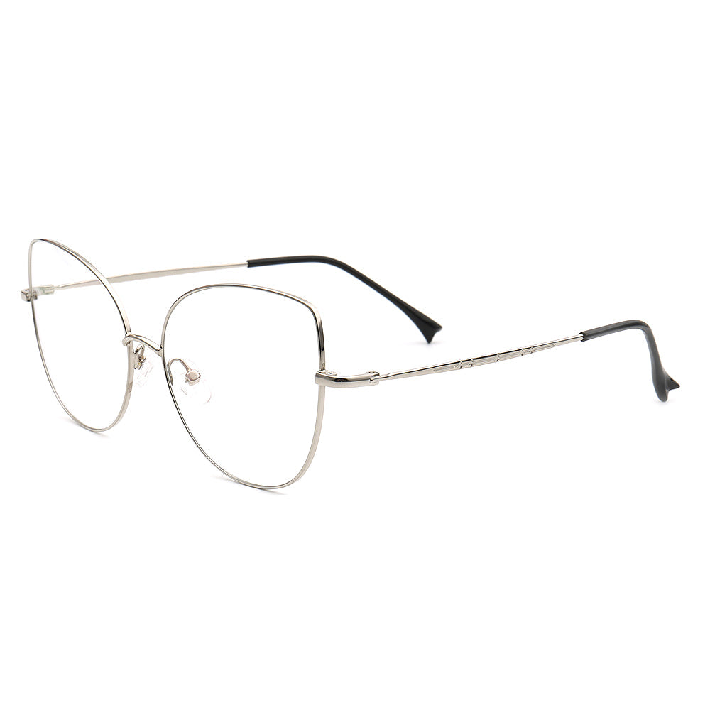 Desiree | Oversized Butterfly Shaped Glasses For Women | Modern Thin Metal Frame