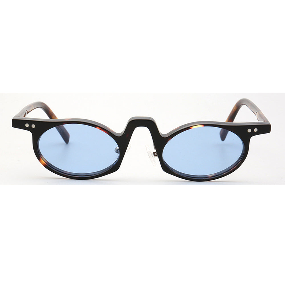 Revive | Retro Oval Shaped Polarized Sunglasses | Vintage Raised Bridge Frame Design