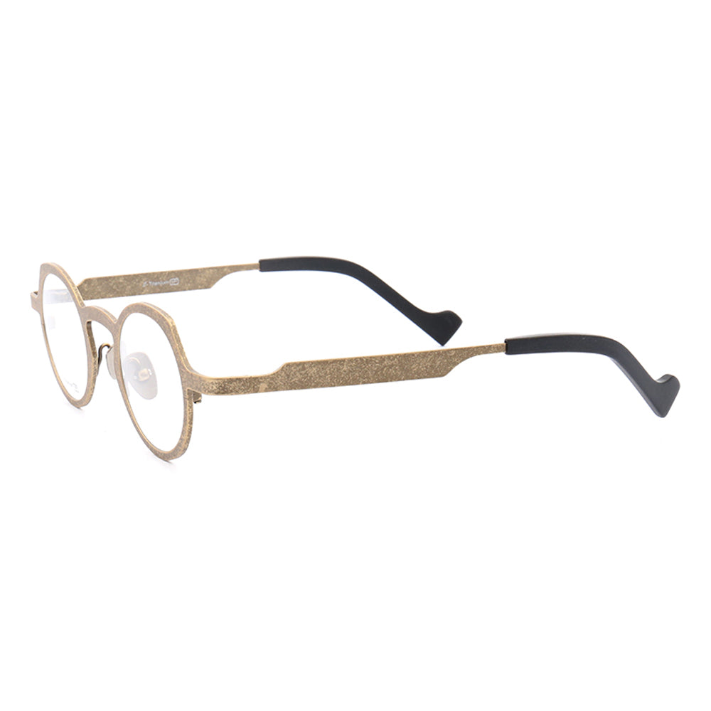Addison | Vintage Round Titanium Eyeglasses | Retro Nerd Style Unisex Glasses