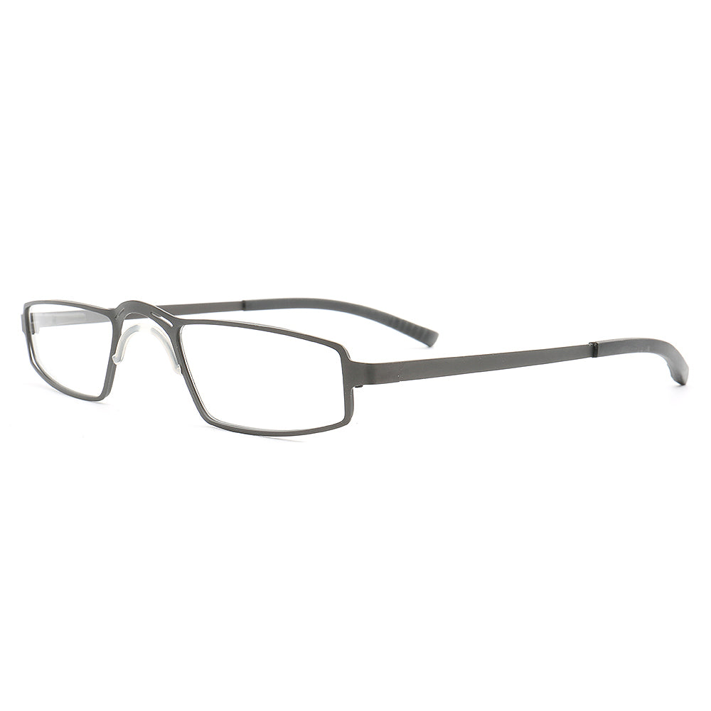 Edward | Full Rim Rectangle Shaped Metal Glasses | Modern Business Design