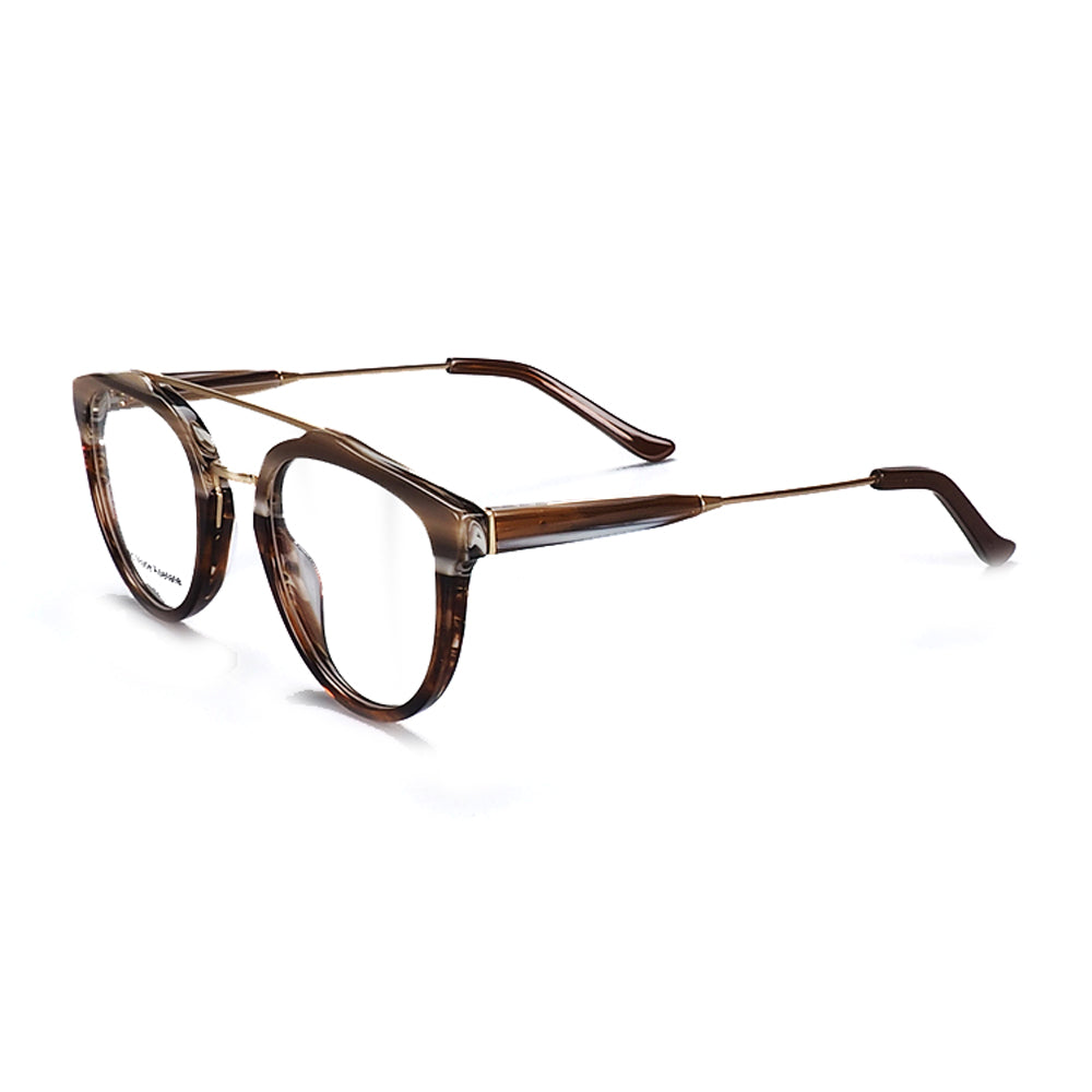 League | Double Bridge Acetate Mens Glasses | Retro Round Womens Eyeglasses Frames