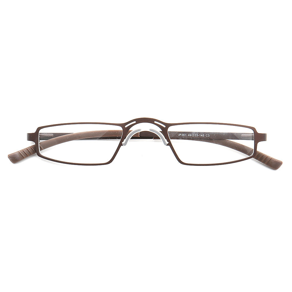 Edward | Full Rim Rectangle Shaped Metal Glasses | Modern Business Design