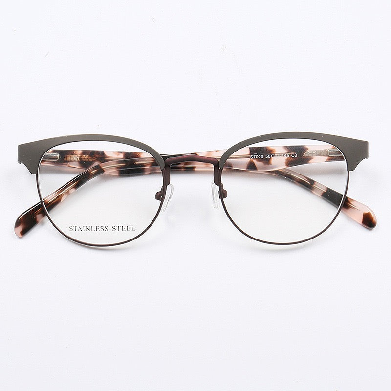Georgia｜Stylish Women Stainless Steel Round Glasses Frames