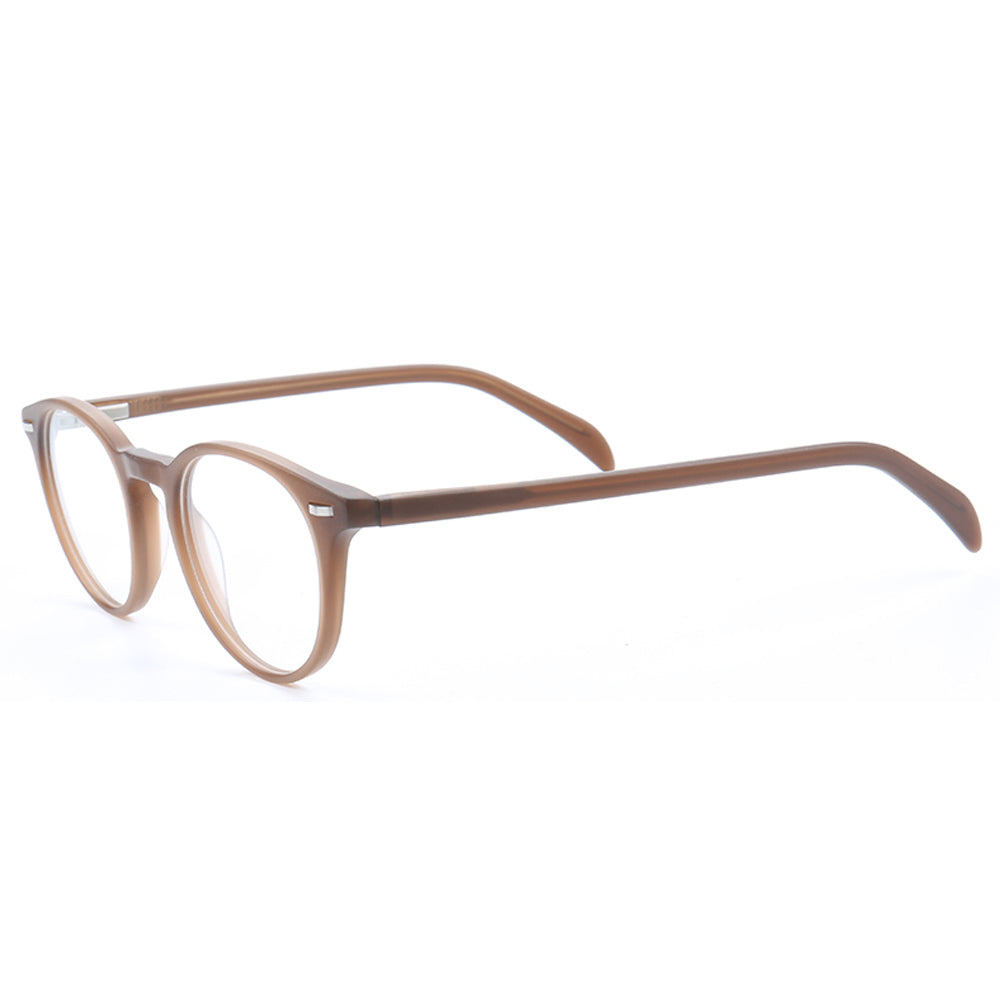 Axel | Classic Round Acetate Glasses w/ Tortoise Shell Design | Unisex Frame For Men & Women