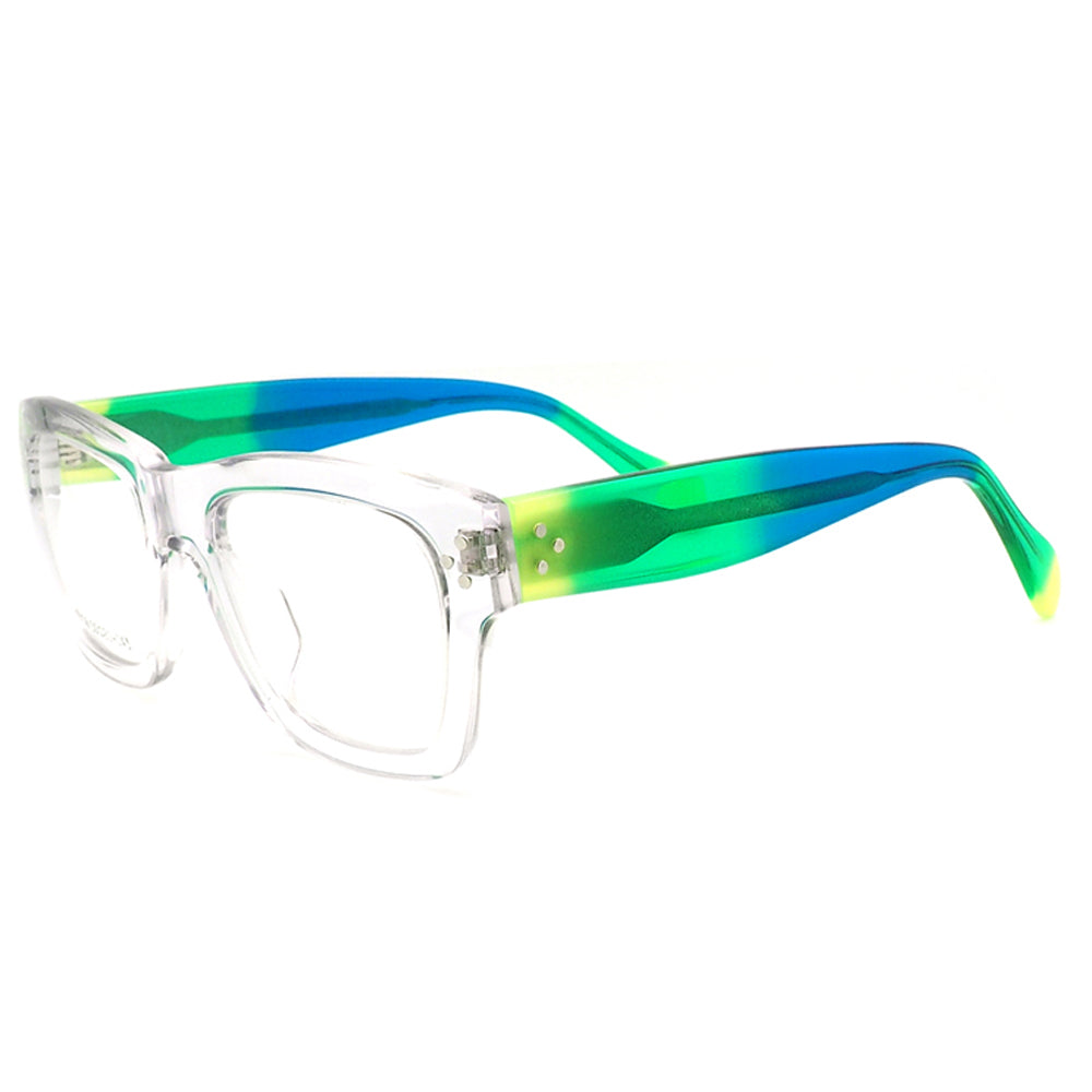 Gradient | Square Full Rim Acetate Eyeglasses | Colorful Fashionable Glasses For Men & Women