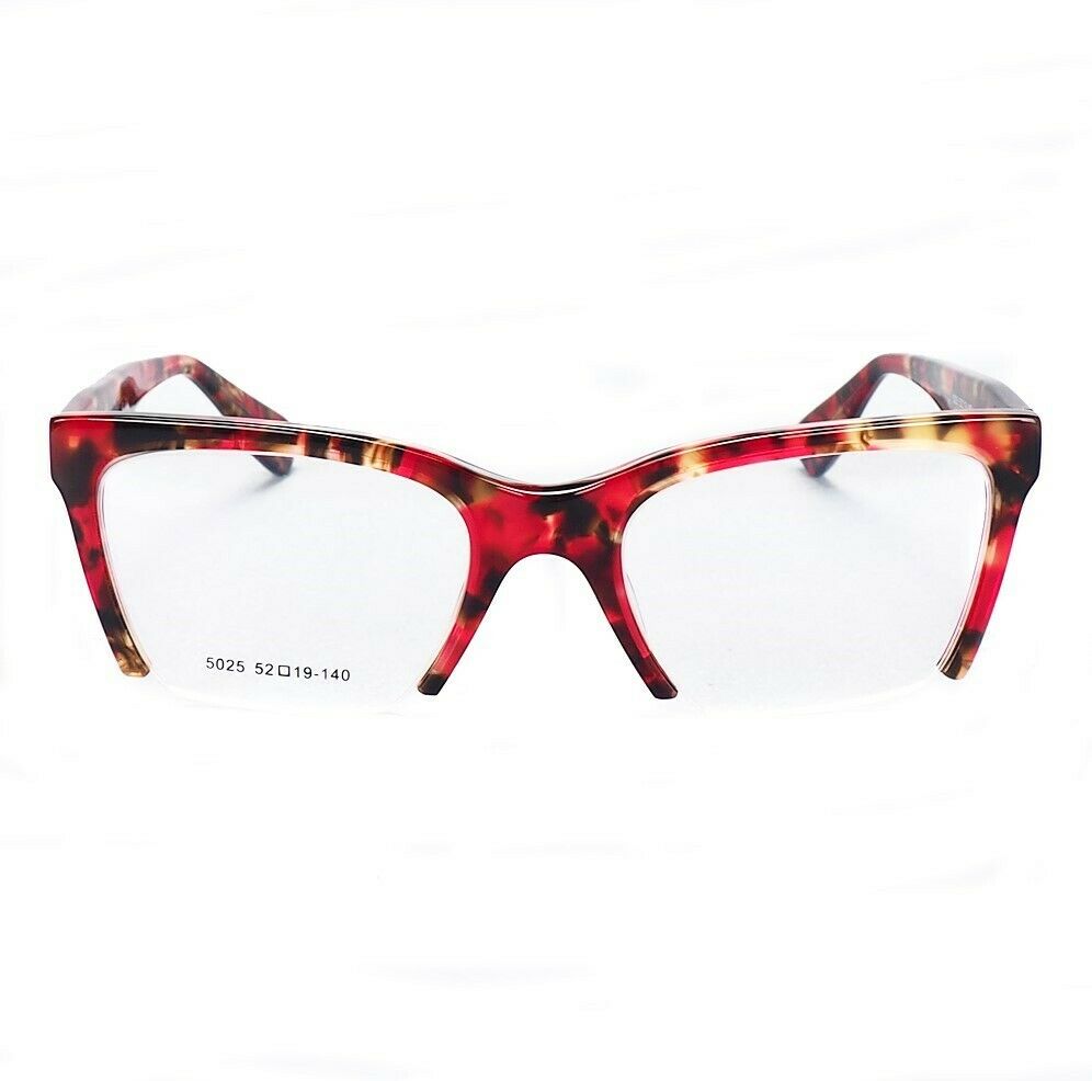 Isabella | Half Rim Cat Eye Glasses For Women | Modern Semi Rimless Tortoise Shell Pattern