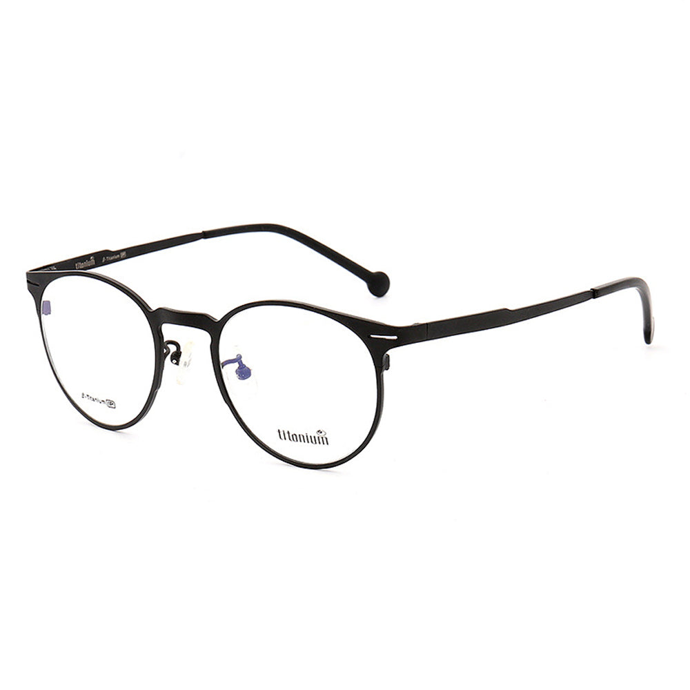 Astor | Round Pure Titanium Eyeglasses | Classic Full Rim Lightweight Glasses for Men & Women