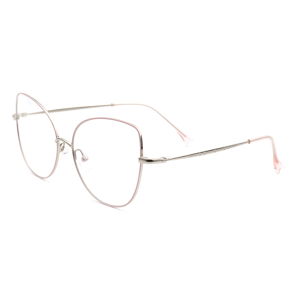 Desiree | Oversized Butterfly Shaped Glasses For Women | Modern Thin Metal Frame