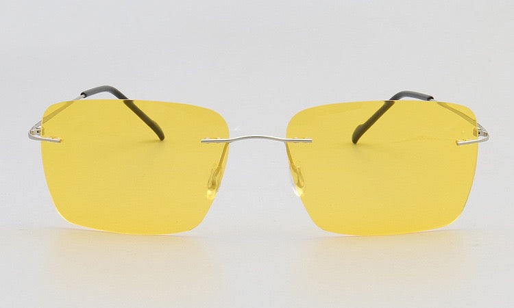 Theodore｜Rectangle Rimless Sunglasses Polarized UV400