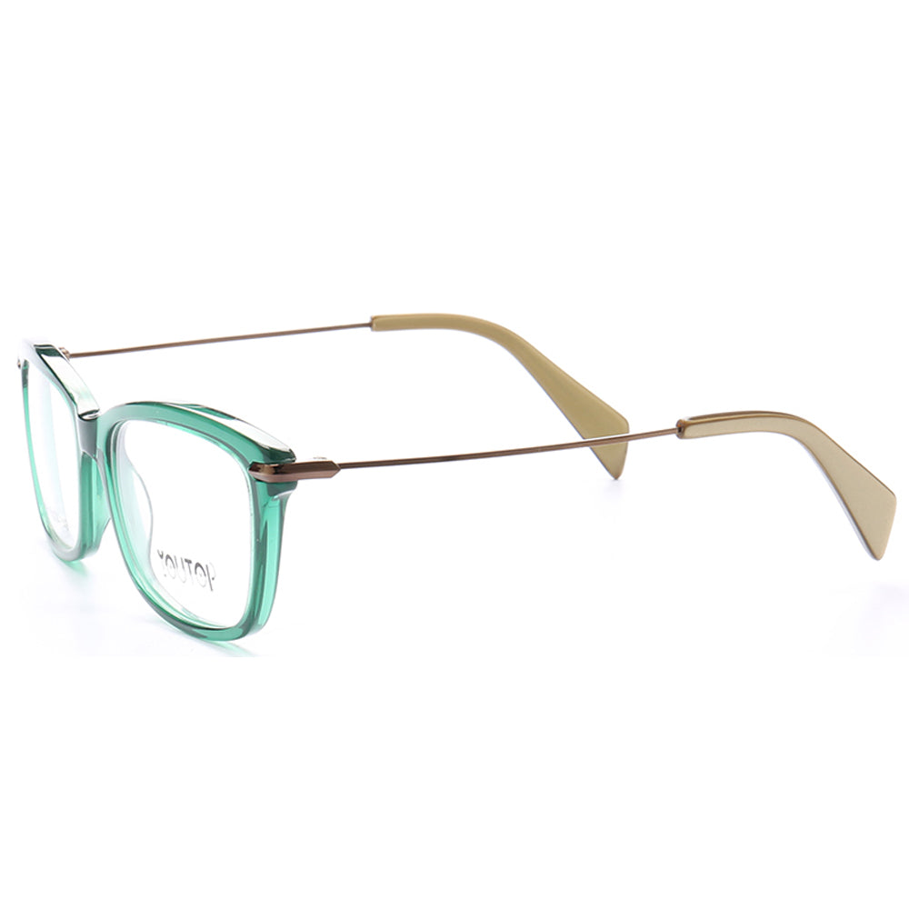 Courtland | Stylish Square Full Rim Unisex Eyeglasses | Semi Transparent Acetate Frame