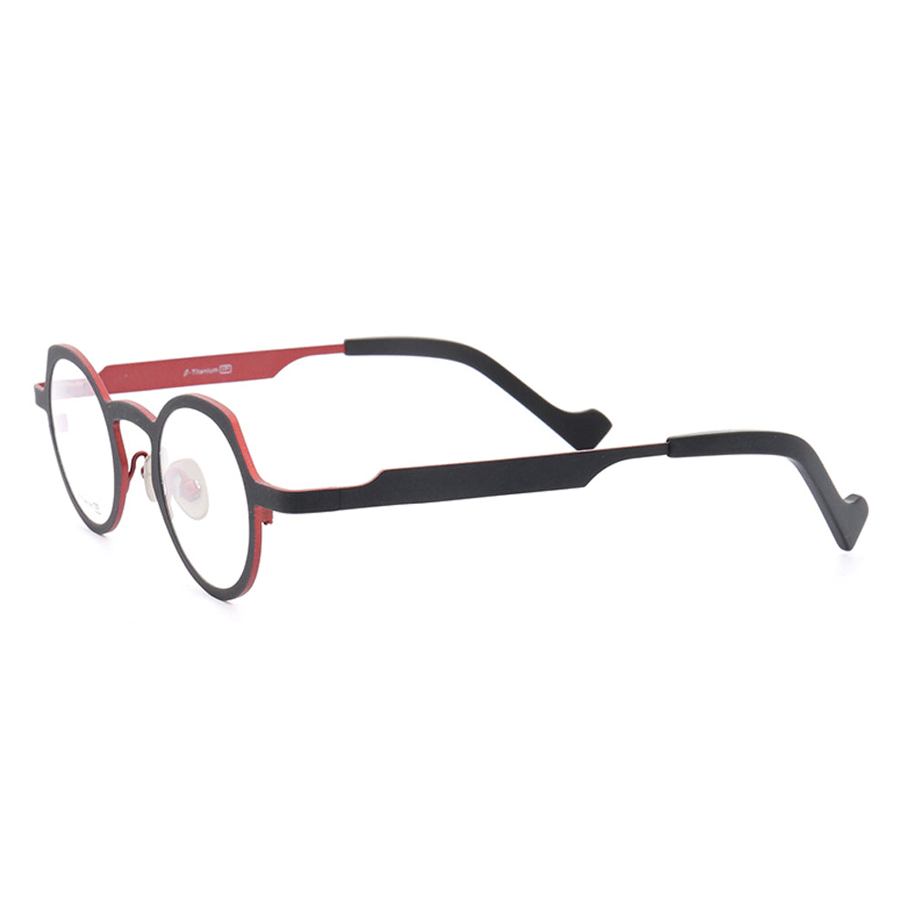 Addison | Vintage Round Titanium Eyeglasses | Retro Nerd Style Unisex Glasses