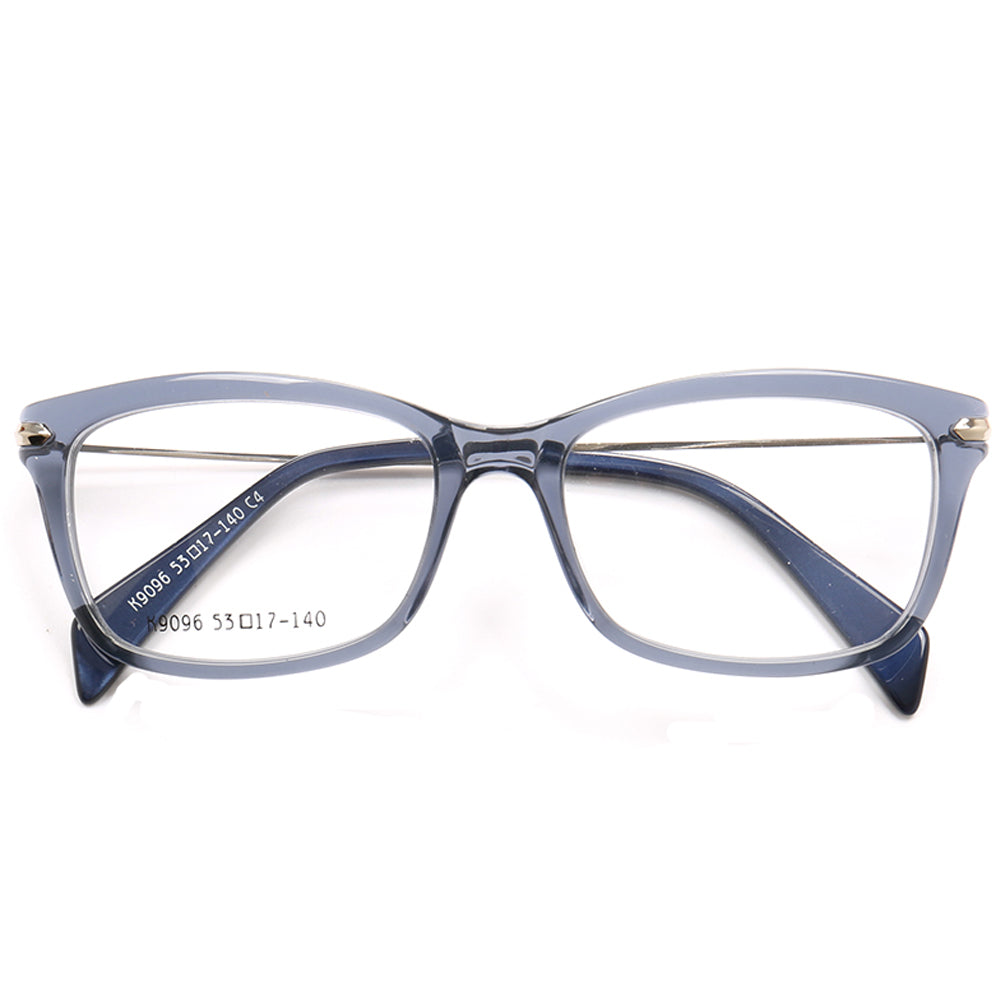 Courtland | Stylish Square Full Rim Unisex Eyeglasses | Semi Transparent Acetate Frame