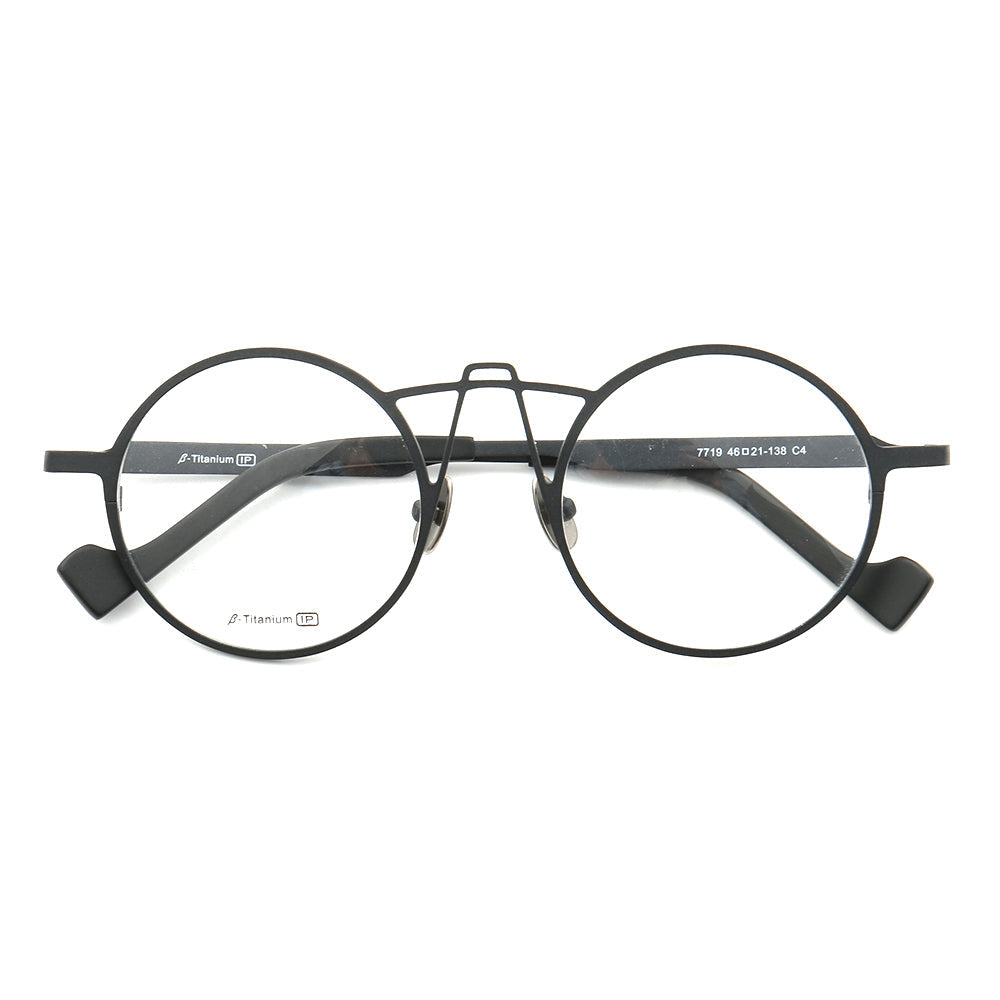 Xavier | Round Punk Style Titanium Eyeglass Frames | Retro Style Glasses For Men & Women