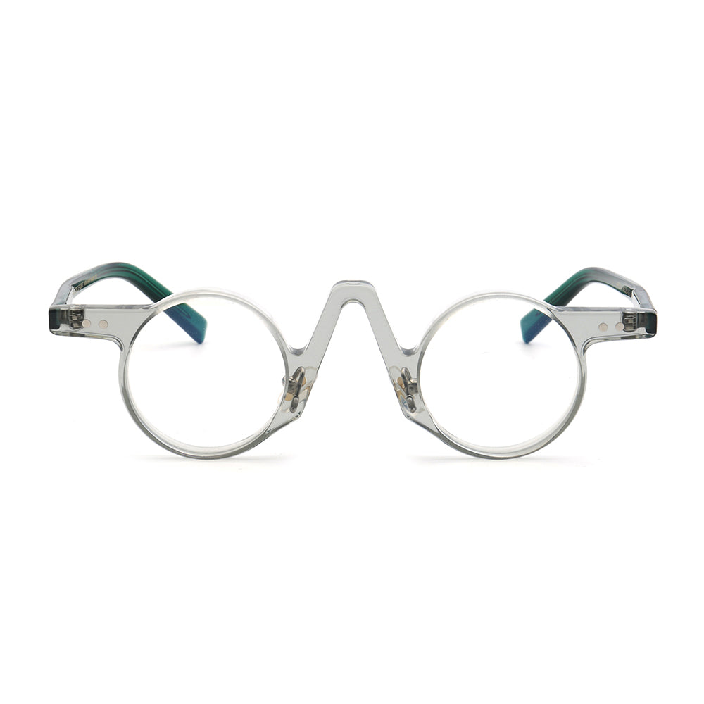Central | Retro Round Tortoise Shell Eyeglasses | Unisex Hipster Nerd Style Glasses Frames