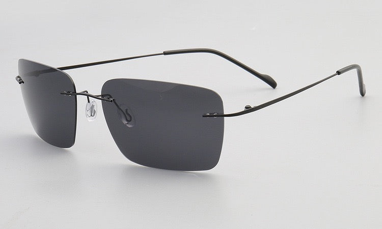 Theodore｜Rectangle Rimless Sunglasses Polarized UV400