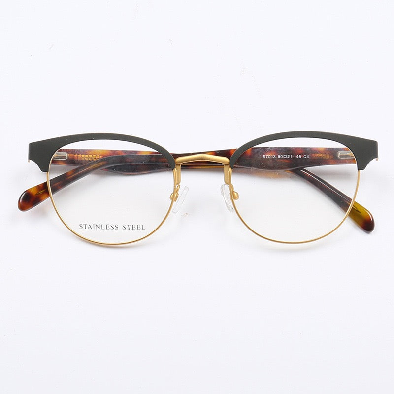 Georgia｜Stylish Women Stainless Steel Round Glasses Frames