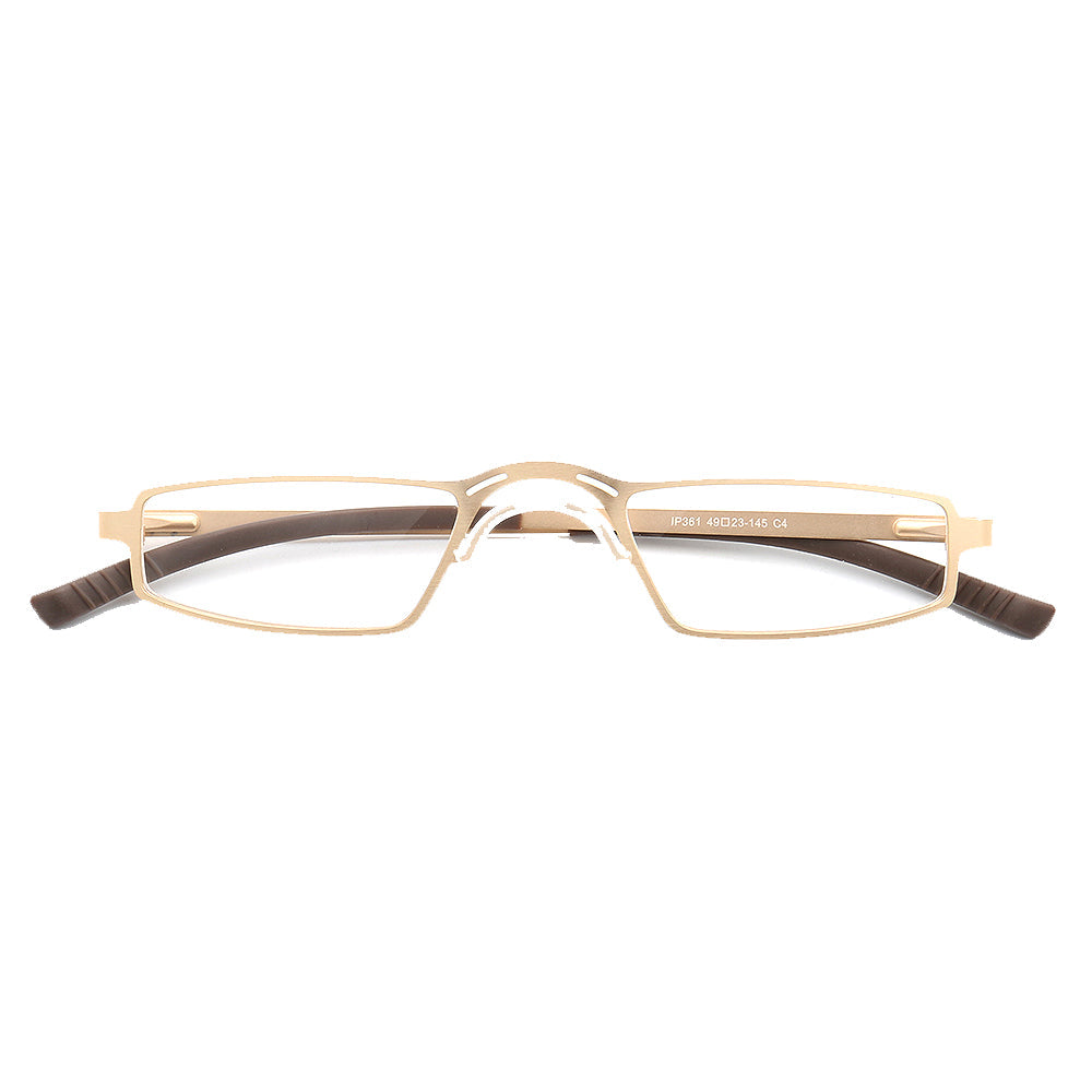 Edward | Full Rim Rectangle Shaped Metal Glasses | Modern Business Design