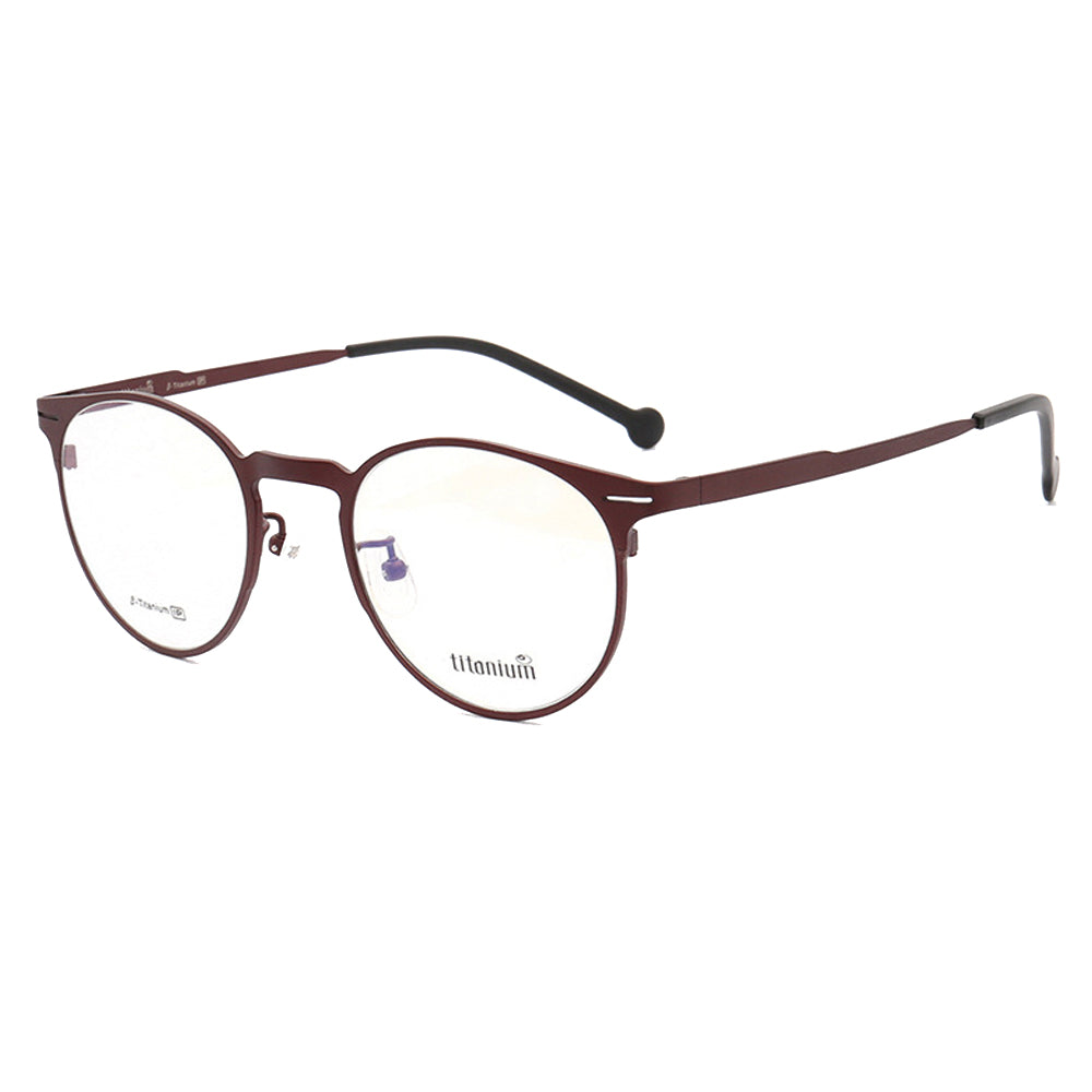Astor | Round Pure Titanium Eyeglasses | Classic Full Rim Lightweight Glasses for Men & Women
