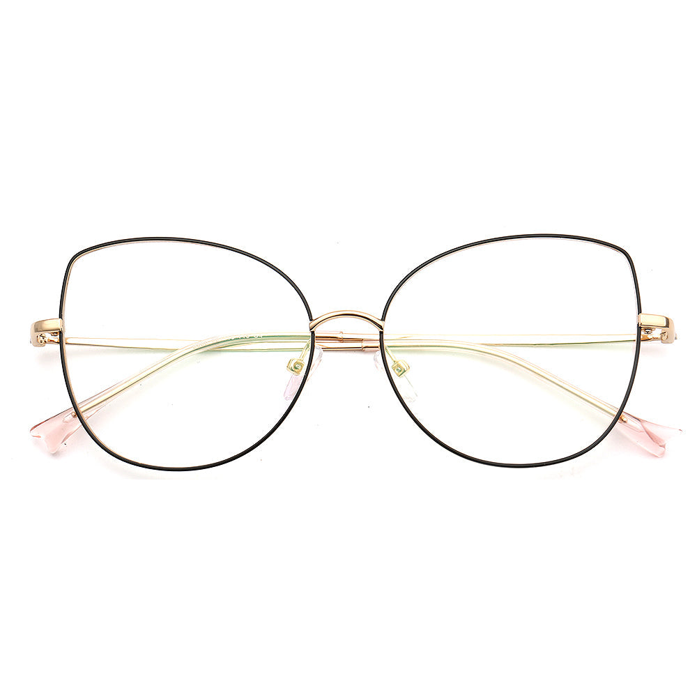Desiree | Oversized Butterfly Shaped Glasses For Women | Modern Thin Metal Frame