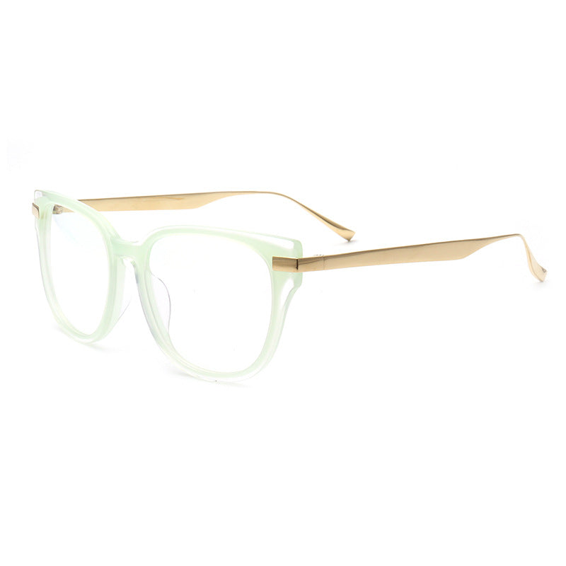 Bessie | Modern Stylish Round Full Rim Eyeglasses | Lightweight Titanium & Acetate Frame