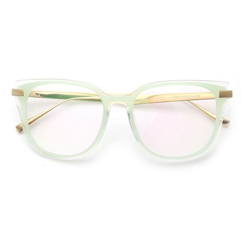 Bessie | Modern Stylish Round Full Rim Eyeglasses | Lightweight Titanium & Acetate Frame
