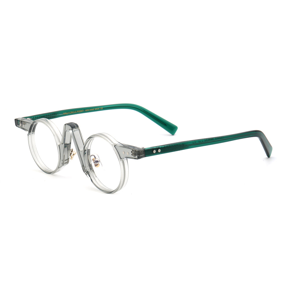 Central | Retro Round Tortoise Shell Eyeglasses | Unisex Hipster Nerd Style Glasses Frames