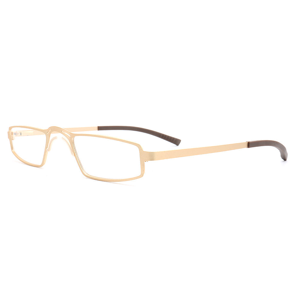 Edward | Full Rim Rectangle Shaped Metal Glasses | Modern Business Design