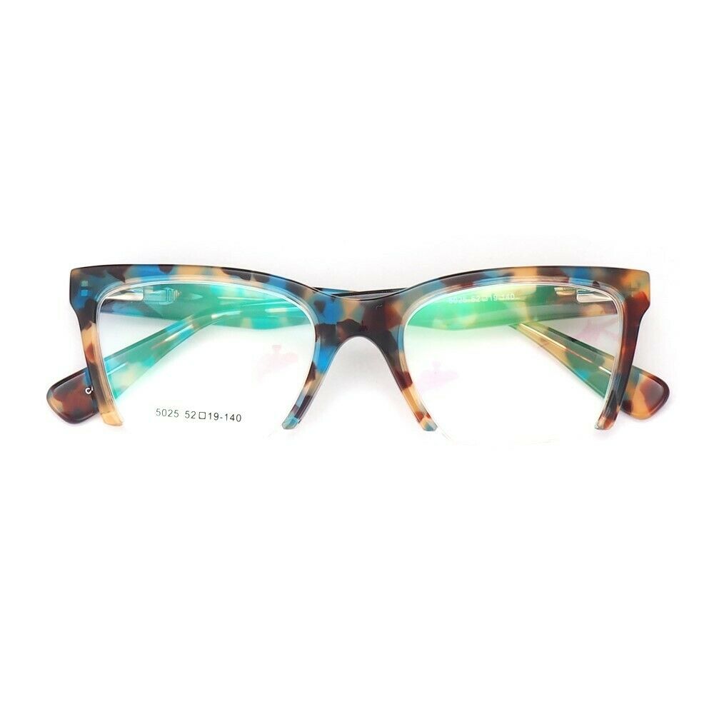 Isabella | Half Rim Cat Eye Glasses For Women | Modern Semi Rimless Tortoise Shell Pattern