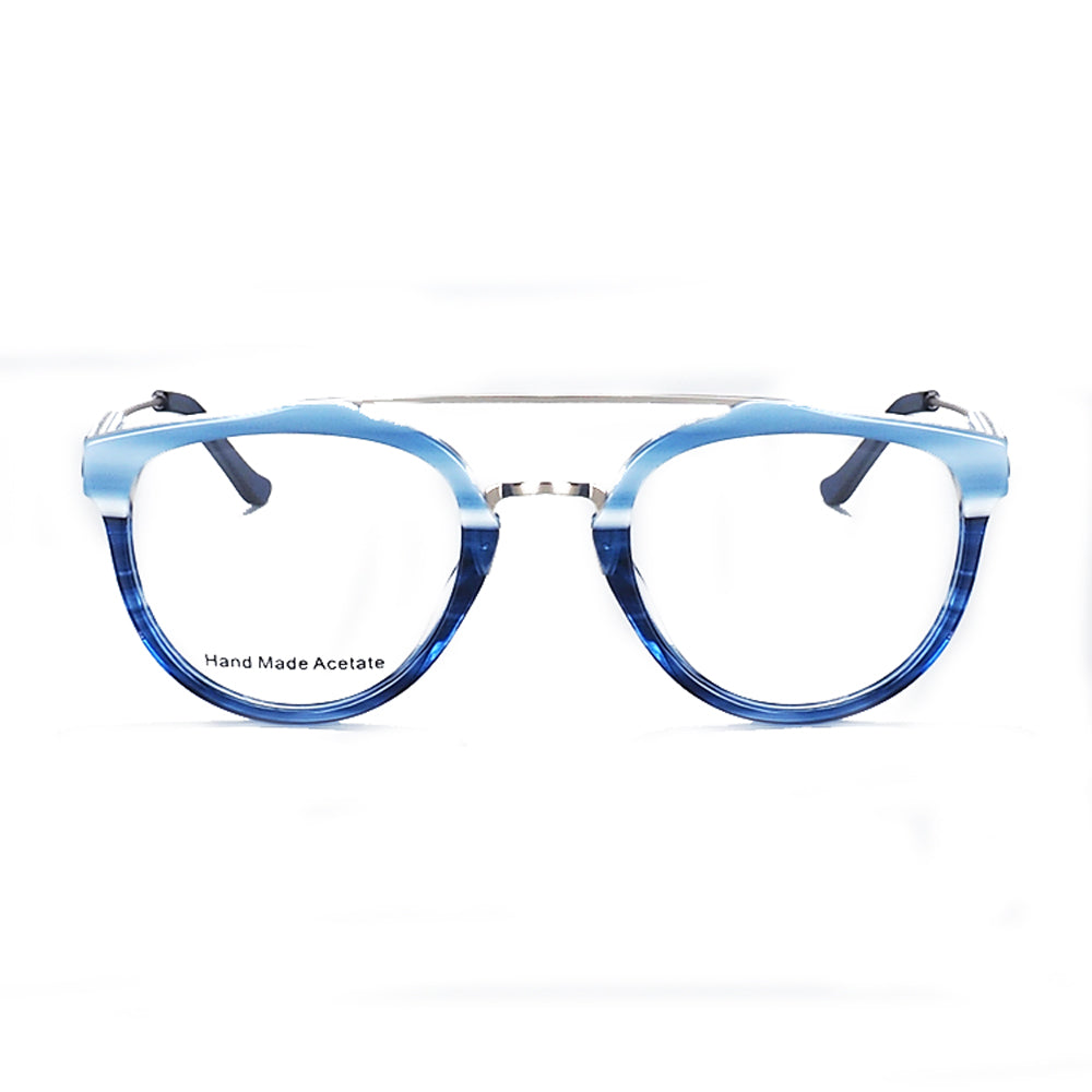 League | Double Bridge Acetate Mens Glasses | Retro Round Womens Eyeglasses Frames