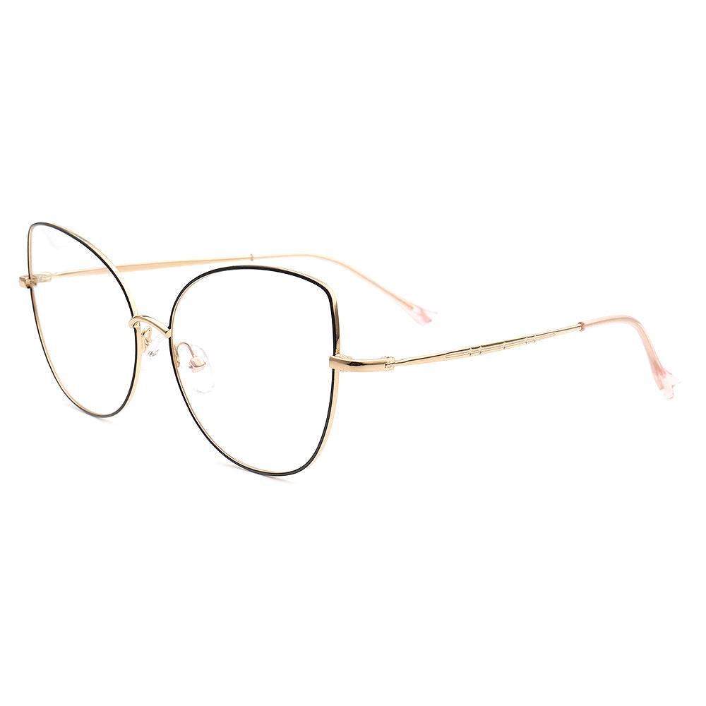 Desiree | Oversized Butterfly Shaped Glasses For Women | Modern Thin Metal Frame