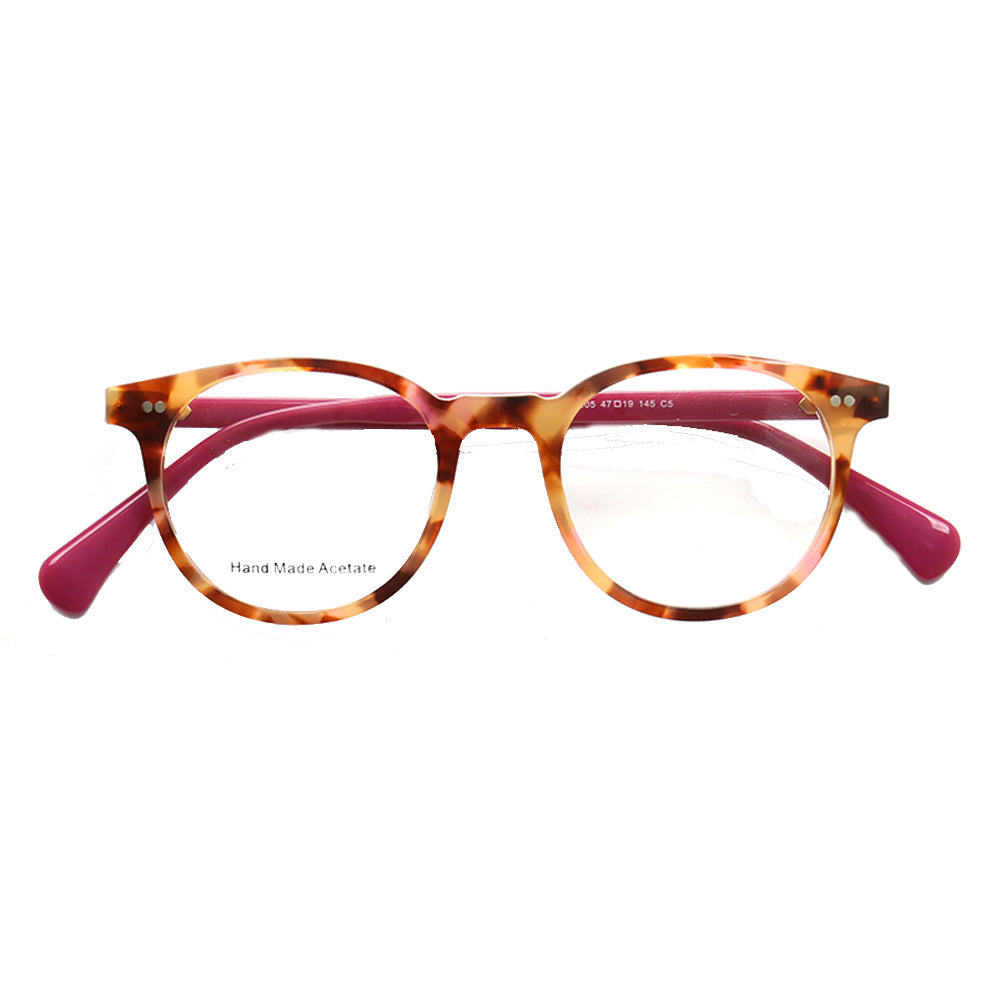 Grace | Round Patterned Acetate Eyeglasses Frames Online | Modern Womens Floral Glasses Frames