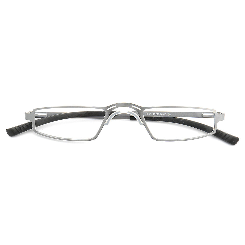 Edward | Full Rim Rectangle Shaped Metal Glasses | Modern Business Design