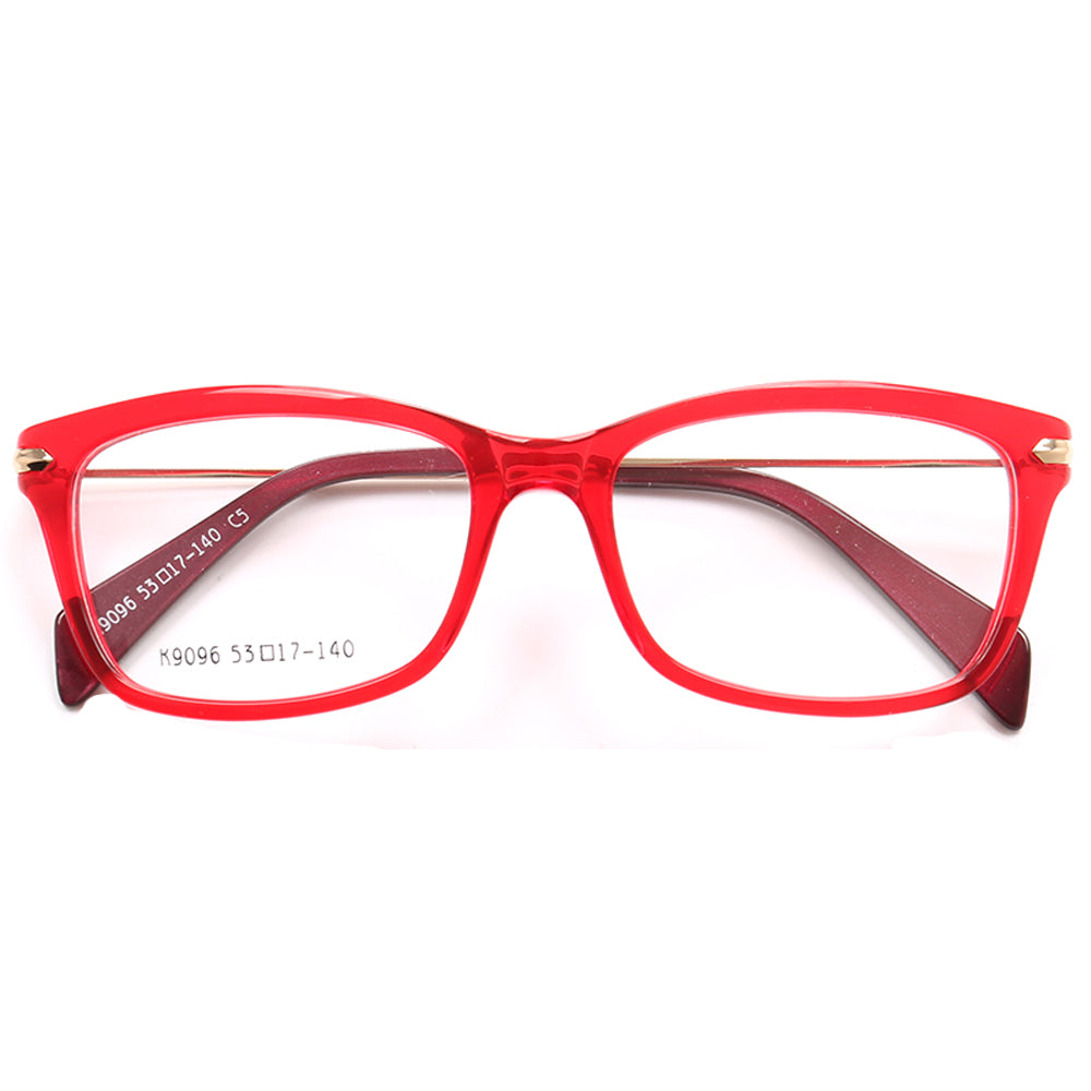 Courtland | Stylish Square Full Rim Unisex Eyeglasses | Semi Transparent Acetate Frame